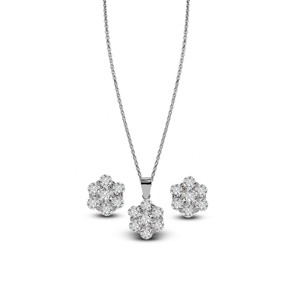 Moissanite Diamond Pendant Set - MDP028