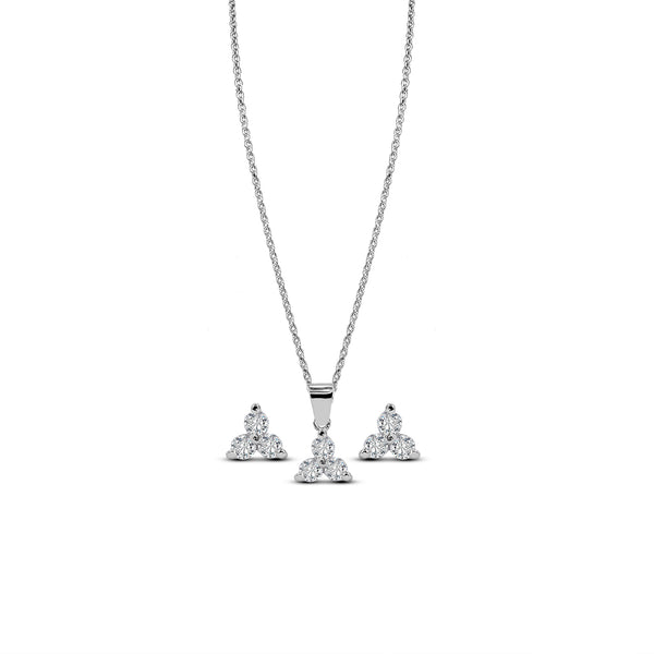Moissanite Diamond Pendant Set - MDP024