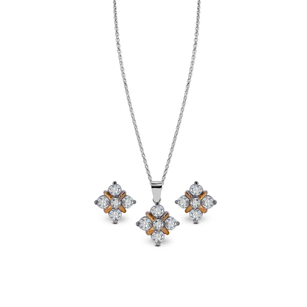 Moissanite Diamond Pendant Set - MDP022