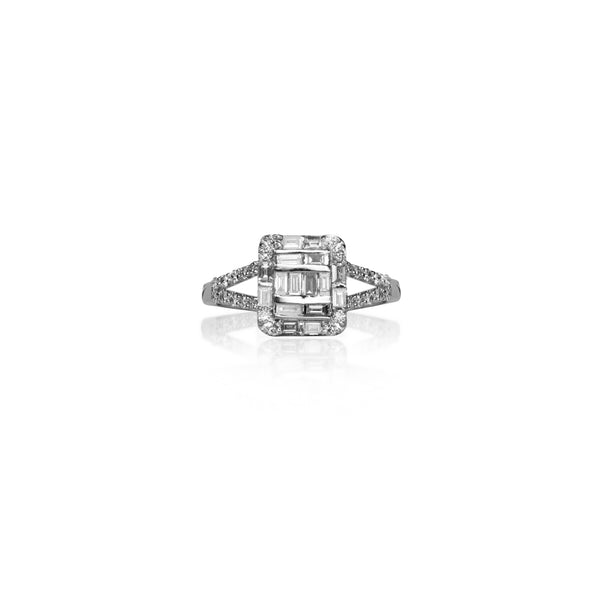 Baguette Settings Diamond Ring