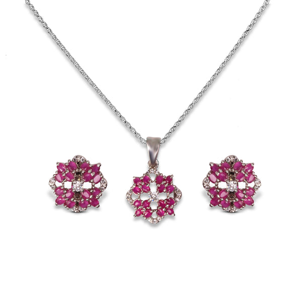 Pendant set in Chetum and Zircons