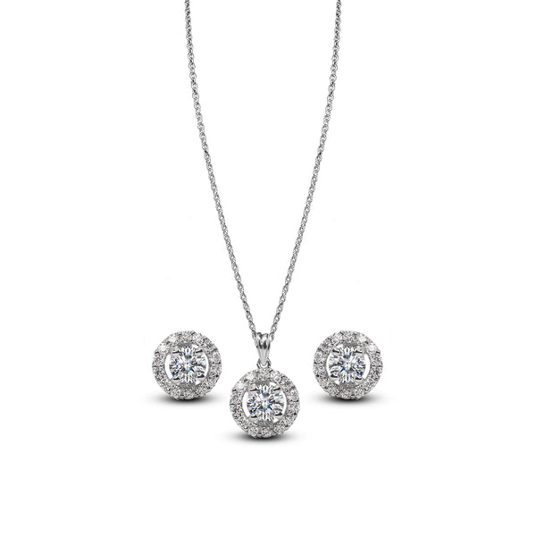 Moissanite Diamond Pendant Set - MDP02