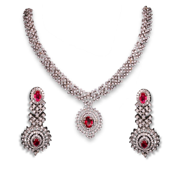 Necklace Set in Chetum and Zircons