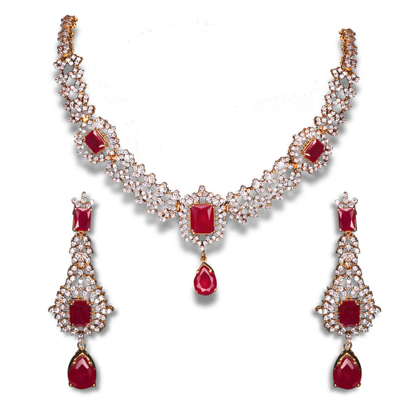 Necklace Set in Chetum and Zircons
