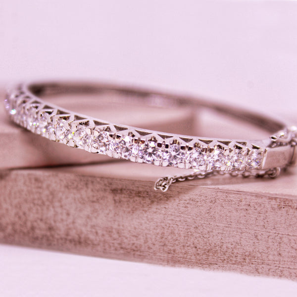Modern Bangle with Cubic Zircons (6279403012279)
