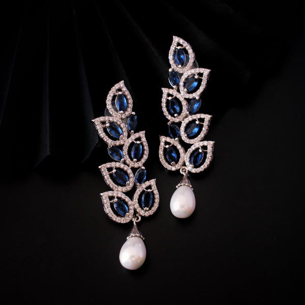 Earrings in blue onyx (6239997984951)