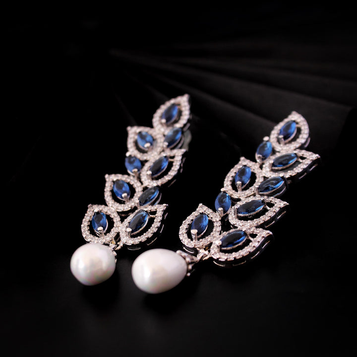 Earrings in blue onyx (6239997984951)