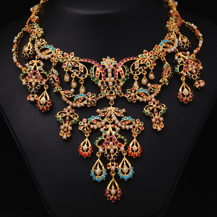 Necklace with Multi Color Stones (6239991005367)