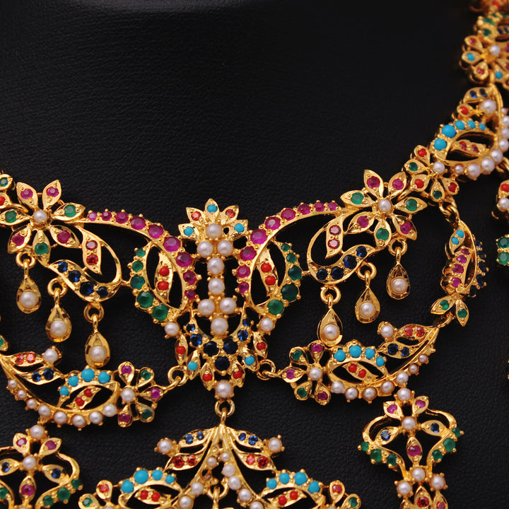 Necklace with Multi Color Stones (6239991005367)