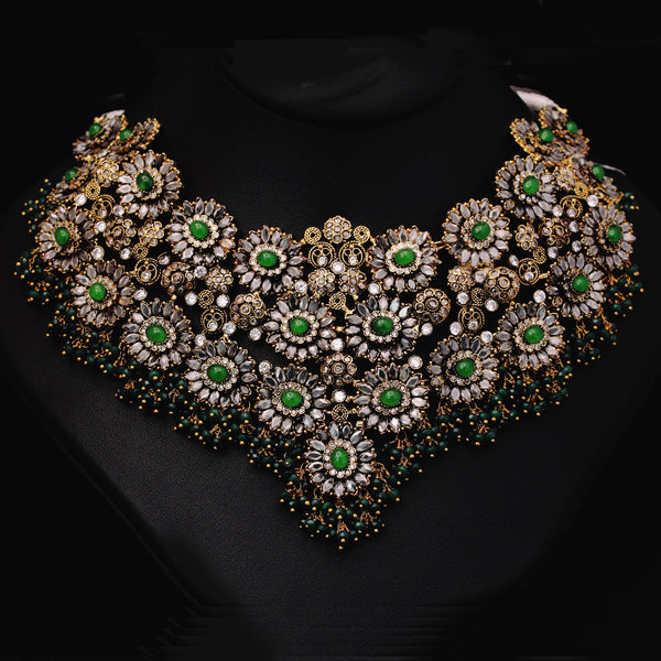 Necklace Set with Polkies and Jade (6239992152247)