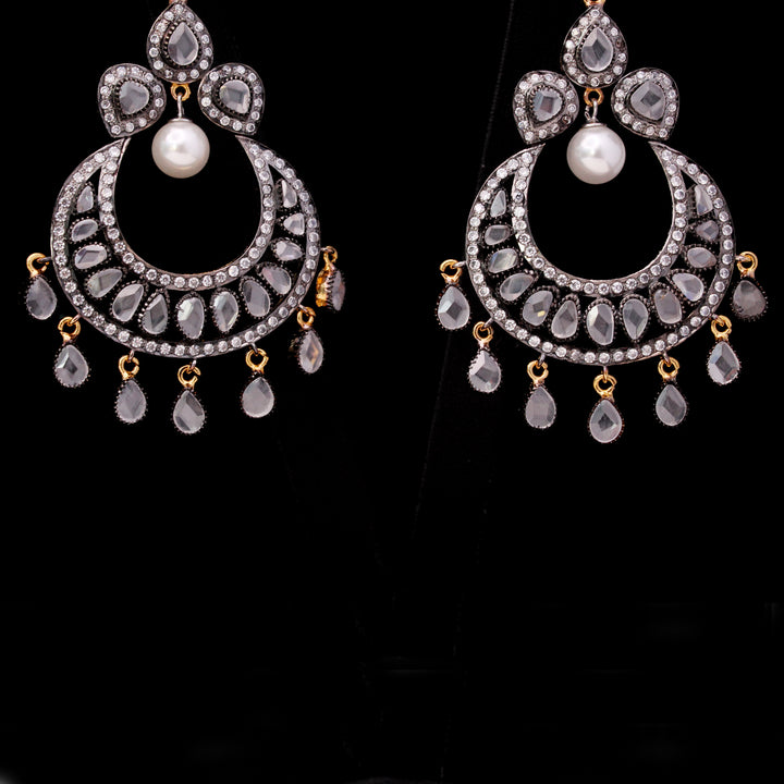 Earrings with Polkies and Pearls (6239992185015)