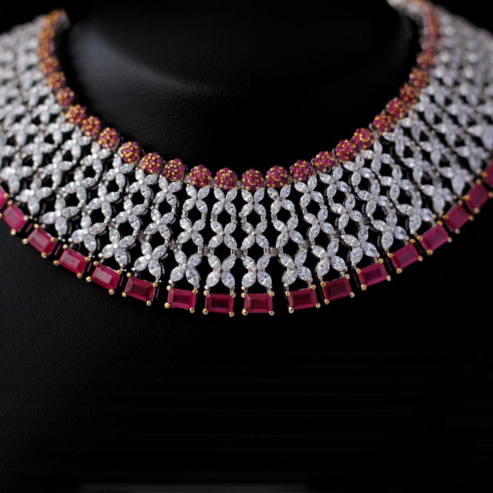 Necklace with Chetum and Cubic Zircons (6239994478775)
