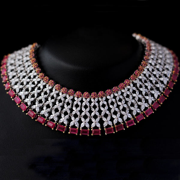 Necklace with Chetum and Cubic Zircons (6239994478775)