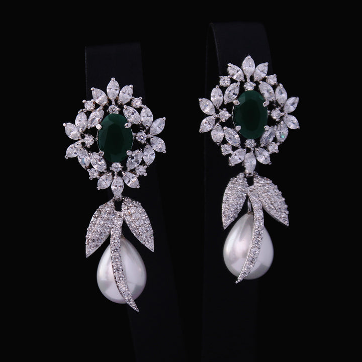 Earrings with Jade and Pearls (6239993102519)