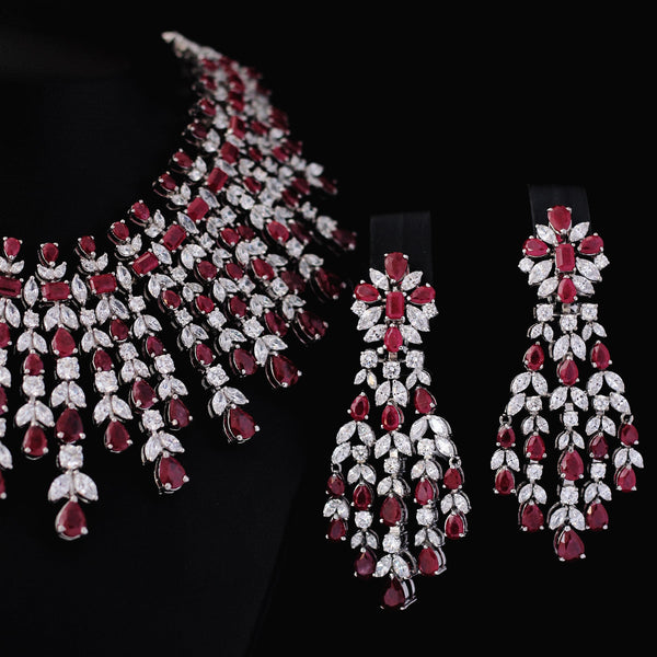 Necklace Set with Chetum and Cubic Zircons (6239994446007)