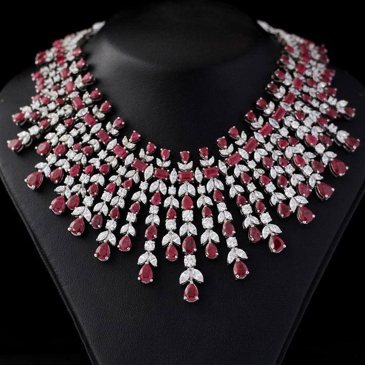 Necklace with Chetum and Cubic Zircons (6239994446007)
