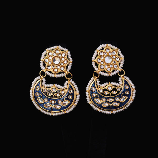 Kundan chandbali in enemal (6239996575927)