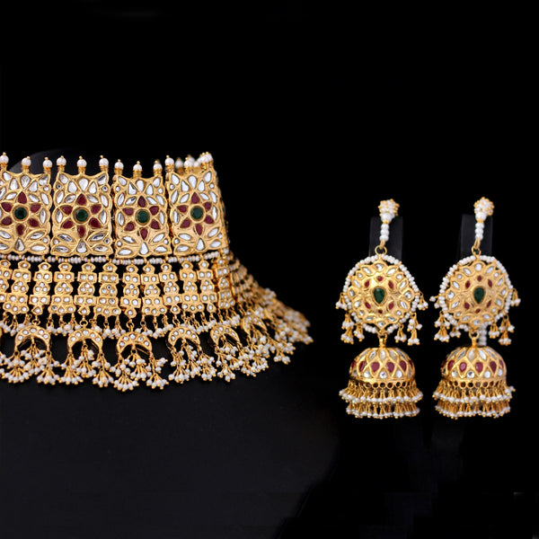 Necklace Set in Kundan (6239999688887)