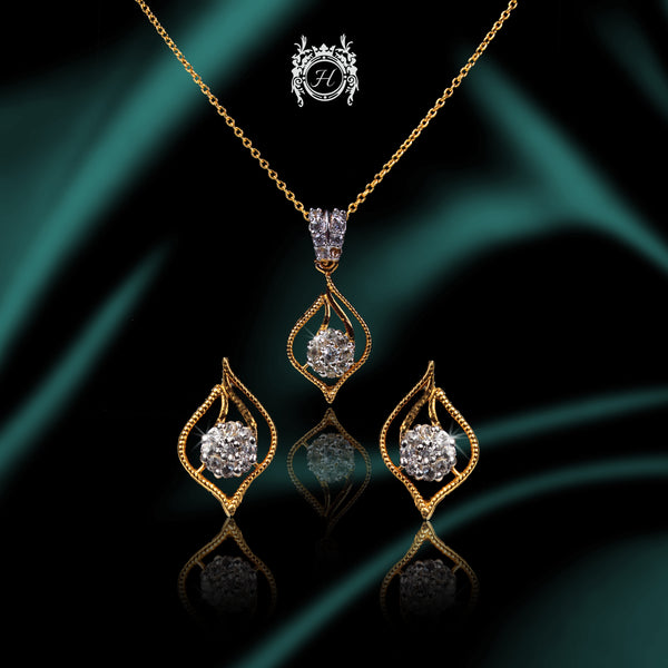 Pendant set in Cubic Zircons