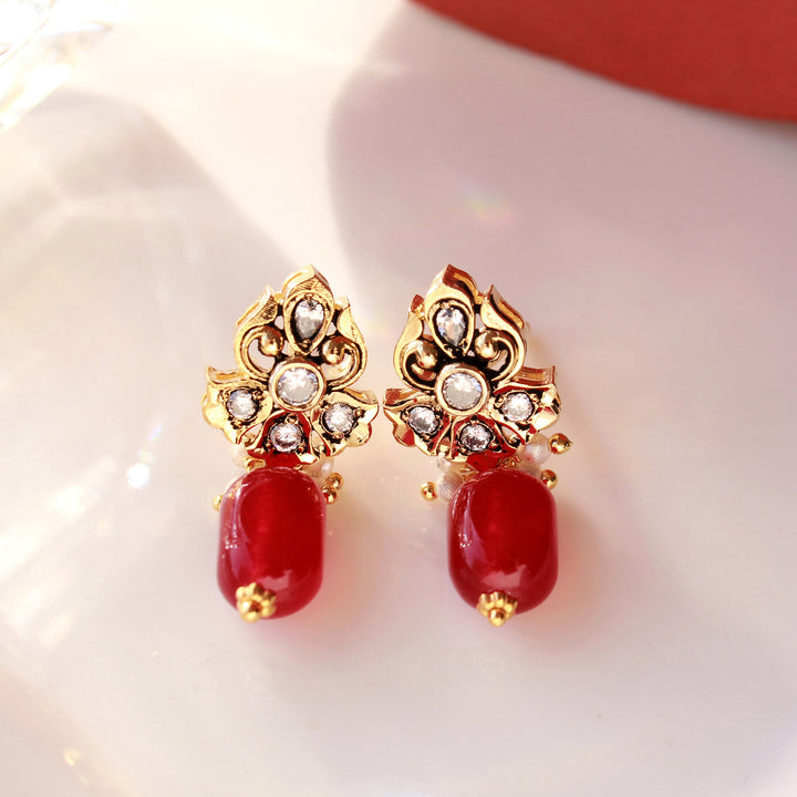 Earrings in Chetum, Pearls and Zircons (6725078679735)