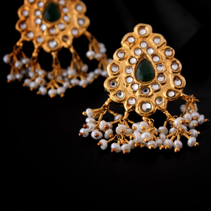 Earrings in Jade and Kundan (6240000180407)