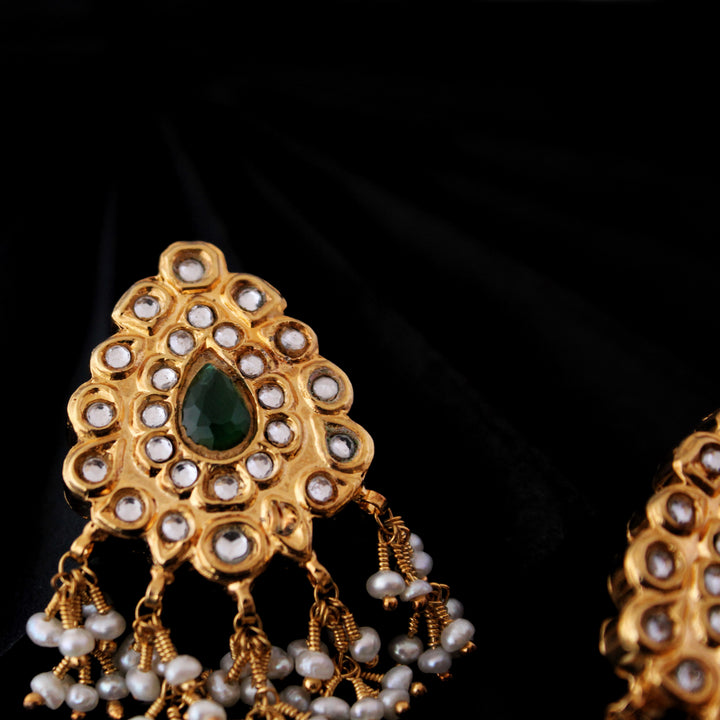 Earrings in Jade and Kundan (6240000180407)