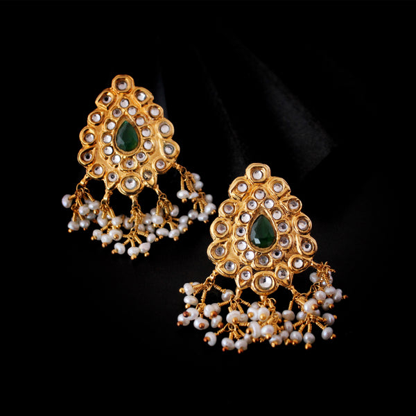 Earrings in Jade and Kundan (6240000180407)