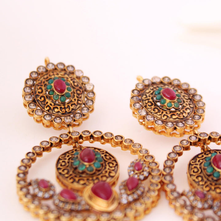 Chandbali style earrings (6239997034679)