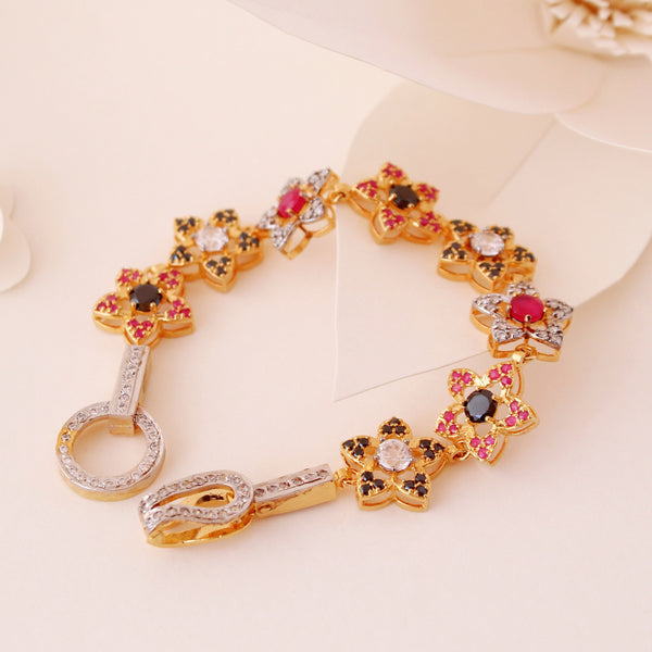 Bracelet with Multi Color Stones (6239995855031)