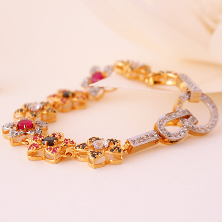 Bracelet with Multi Color Stones (6239995855031)