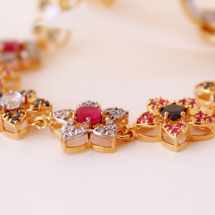 Bracelet with Multi Color Stones (6239995855031)