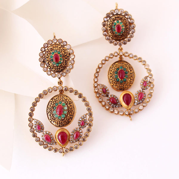 Chandbali style earrings (6239997034679)