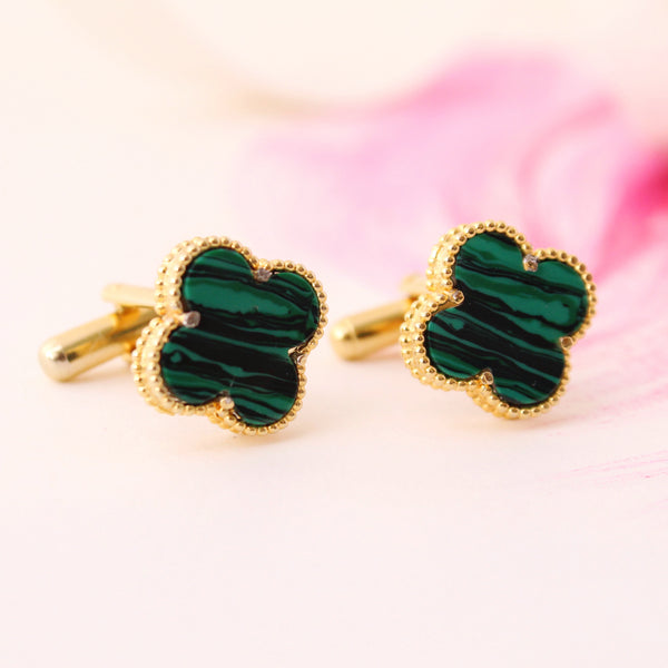 Cufflinks in Green Onyx (6240004145335)
