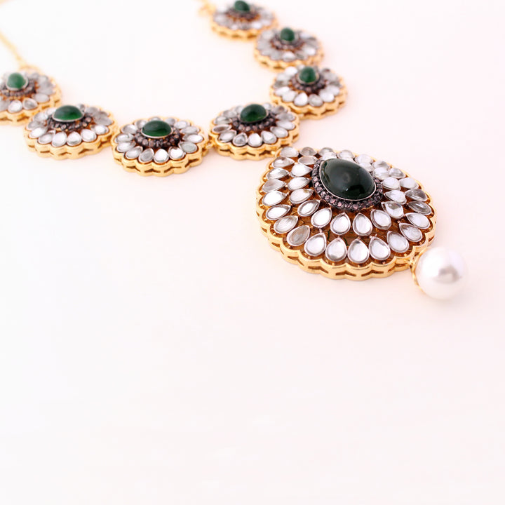 Necklace Set in Jade and Polkies (6240005849271)
