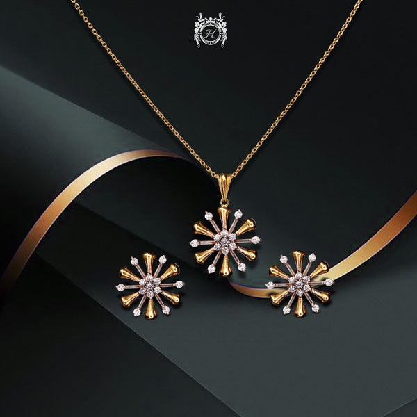 Pendant Set in Zircons