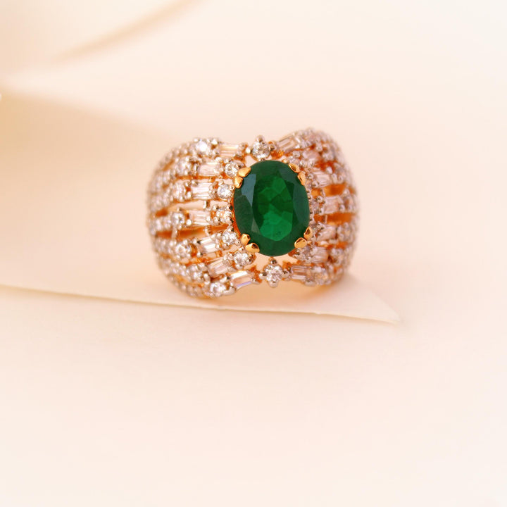Cocktail ring in green onyx (6240020988087)