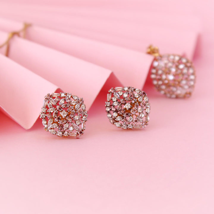 Pendant set with chain in zircons (6239998574775)