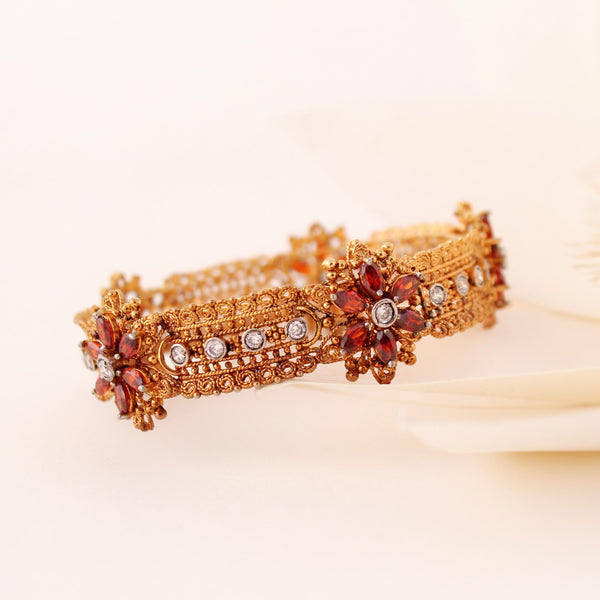 Polki bangle with filigree work (6239998738615)