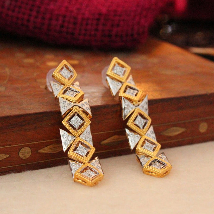 Earrings with Cubic Zircons (6239984648375)