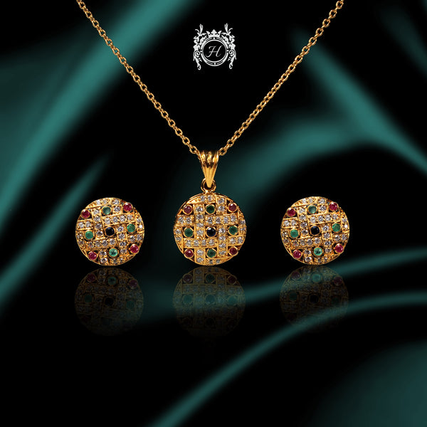 Pendant Set in Multi Colors