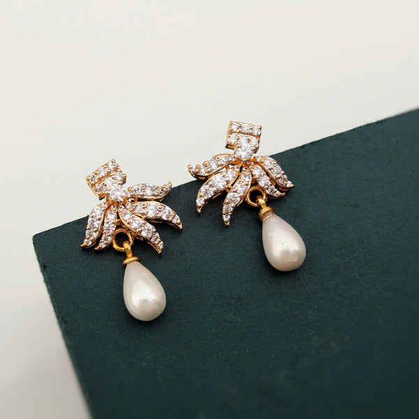 Earrings in Pearls and Zircons (7023856582839)