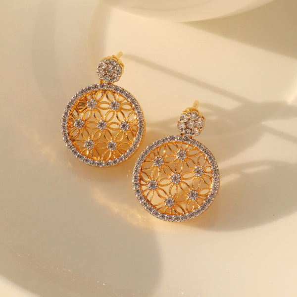 Earrings in Cubic Zircons (7493654348010)