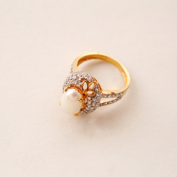 Ring in Pearls and Zircons (6880963756215)