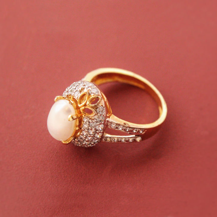 Ring in Pearls and Zircons (6880963756215)