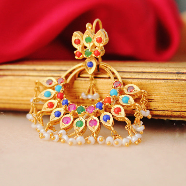 Earrings with Multi Color Stones, (6239991890103)