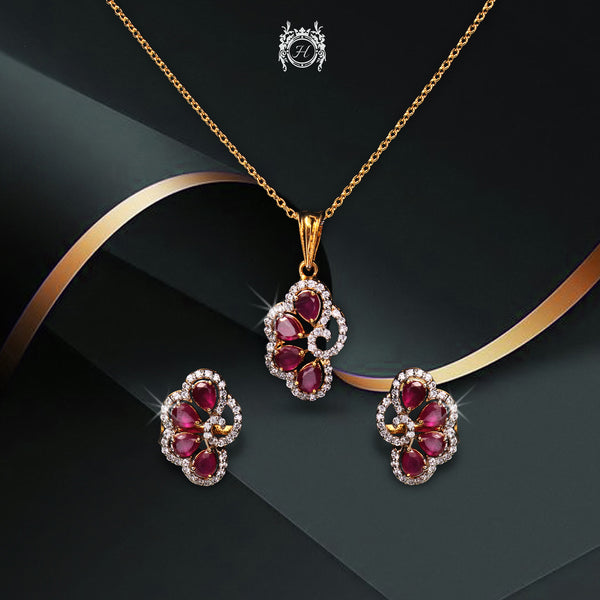 Pendant Set in Chetum and Zircons