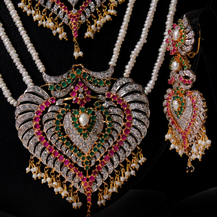 Necklace Set with 3 Step Dholna (6918207930551)