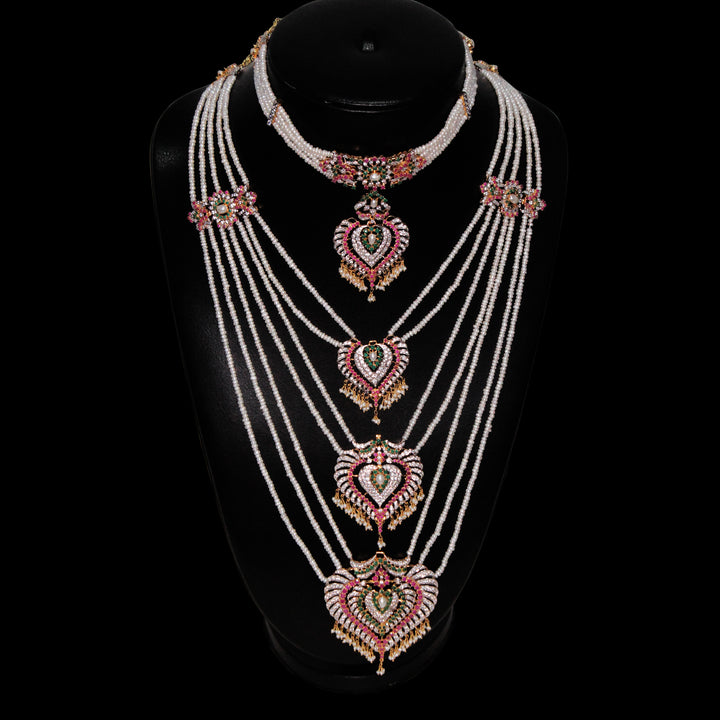 Necklace Set with 3 Step Dholna (6918207930551)