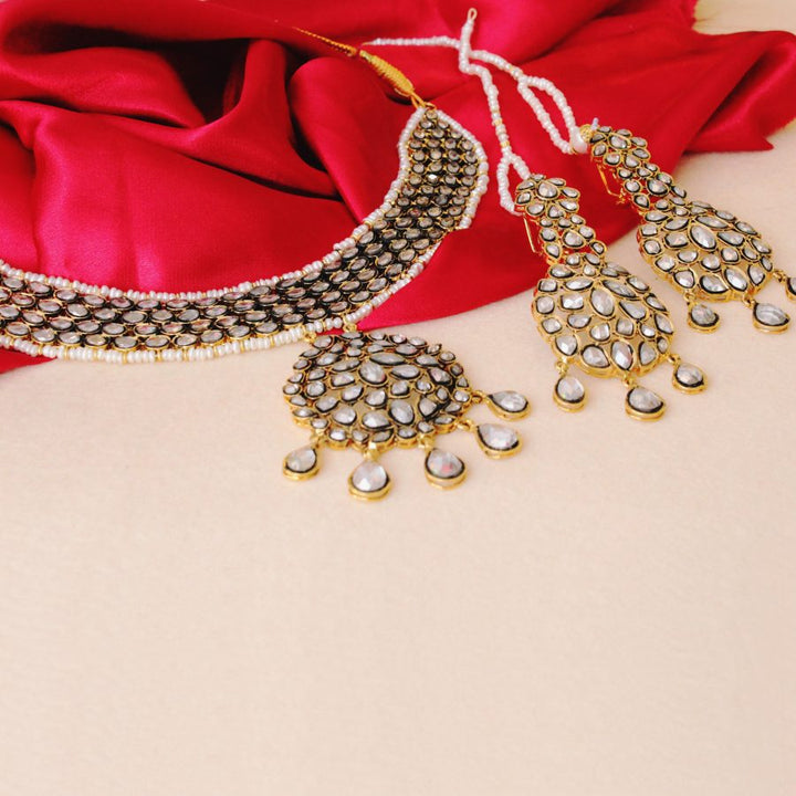 Necklace Set with Polkies and Pearls (6239986483383)