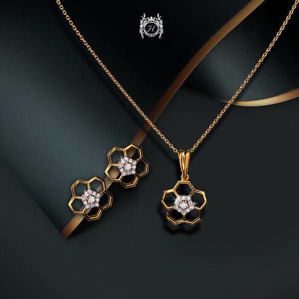 Pendant Set in Zircons